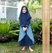 Cp family catur (gamis anak perempuan) navy