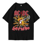 Hi VABA Oversized ACDC GuitarTshirt | Kaos Streetwear Unisex Tee