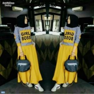Set Girlboss hijau