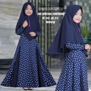 Syari Diana Polkadot Maroon