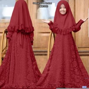 Gamis Dhea brukat kuning