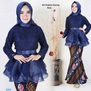 Set organza duyung abu