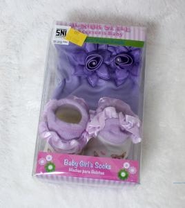 Set bayi turban bunga 2in1 ungu