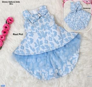 Dress Sakura kids biru