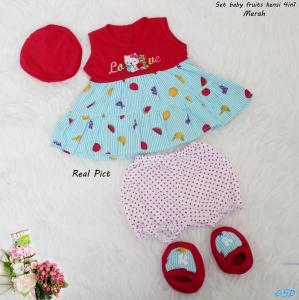 Set bayi fruits kensi 4in1 merah