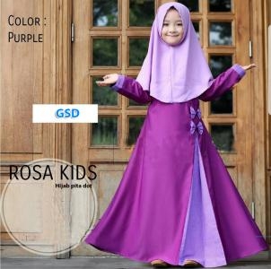 Hijab rossa kids ungu-hijab pita dot 
