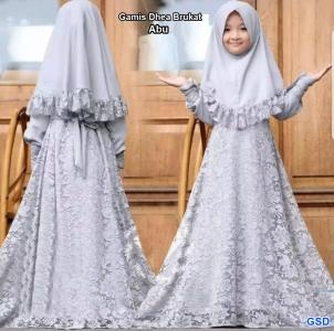 Gamis Dhea brukat kuning