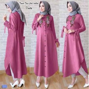 tunik twis flow sablon dusty