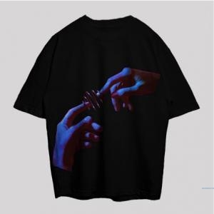 VABA Oversized Blue Hand Tshirt | Kaos Streetwear Unisex Tee
