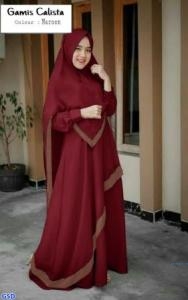Gamis Calista maroon