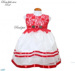 Dress xinon red