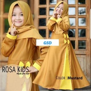 Hijab rossa kids mustard-hijab pita dot