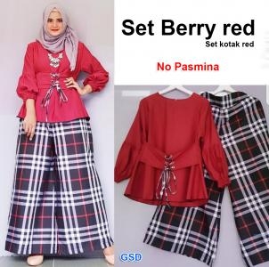 Setelan berry red-set kotak red