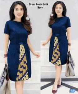 Dress kombi batik maroon