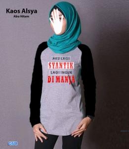 Kaos Alsya abu hitam