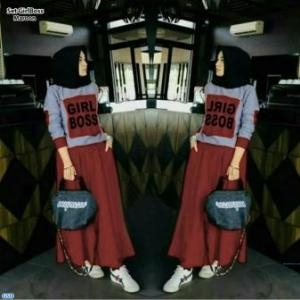 Set Girlboss hijau