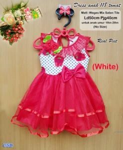 Dress anak 118 tomat white