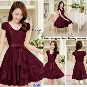 Anggun dress-beauty  maroon