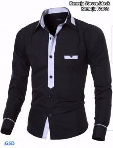 Kemeja steven black-kmja FA003