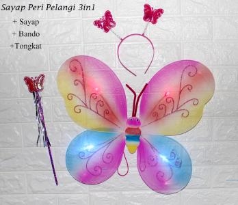 Set Sayap Peri Kupu Pelangi