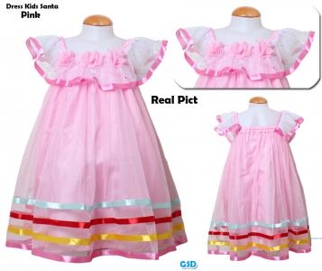Dress Kids Santa pink