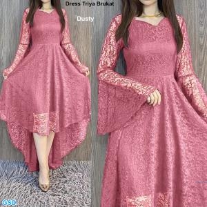 Dress Trisya Brukat Dusty