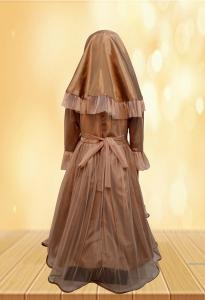 Set Hijab Kids J569 coklat