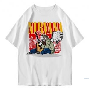 Hi VABA Oversized Nirvana Whie Tshirt | Kaos Streetwear Unisex Tee