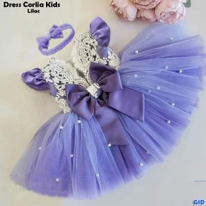 Dress Kids Corlia biru muda