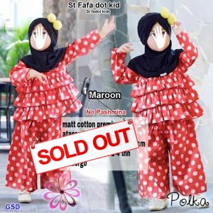 St fafa dot kids maroon-st fadot kids