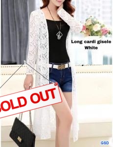 Long cardi gisele white