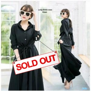 Long dress coco hitam