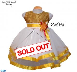 Dress Kids Isabel Brukat kuning