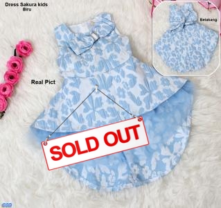 Dress Sakura kids biru
