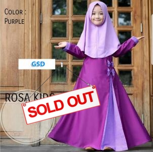 Hijab rossa kids ungu-hijab pita dot 