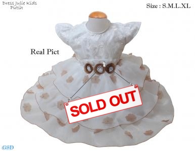 Dress Julie Kids SMLXL putih