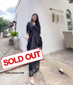 Kaftan Brukat 814# hitam