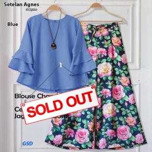 Setelan Agnes blue-st agmo