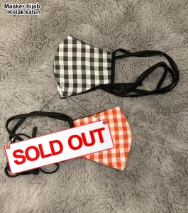 Masker hijab kotak katun