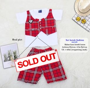 Set kotak fashion merah