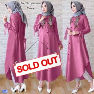 tunik twis flow sablon dusty