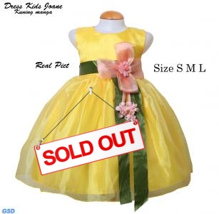 Dress Kids Joane kuning mangga