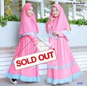 Hijab Asya kids pink-hijab syai