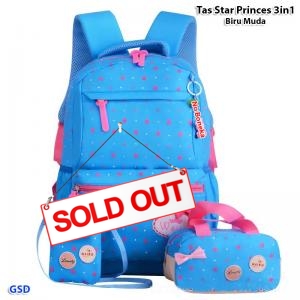 Tas star princes 3in1 biru muda