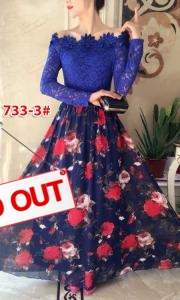 Longdress import 733-3 blue