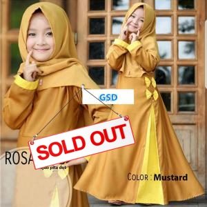 Hijab rossa kids mustard-hijab pita dot