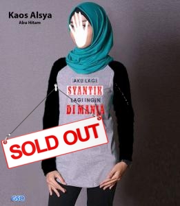 Kaos Alsya abu hitam