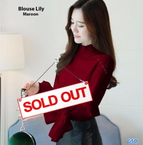 Blouse lily maroon