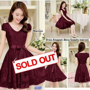 Anggun dress-beauty  maroon