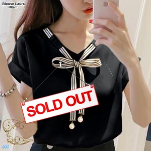 Blouse Laura hitam